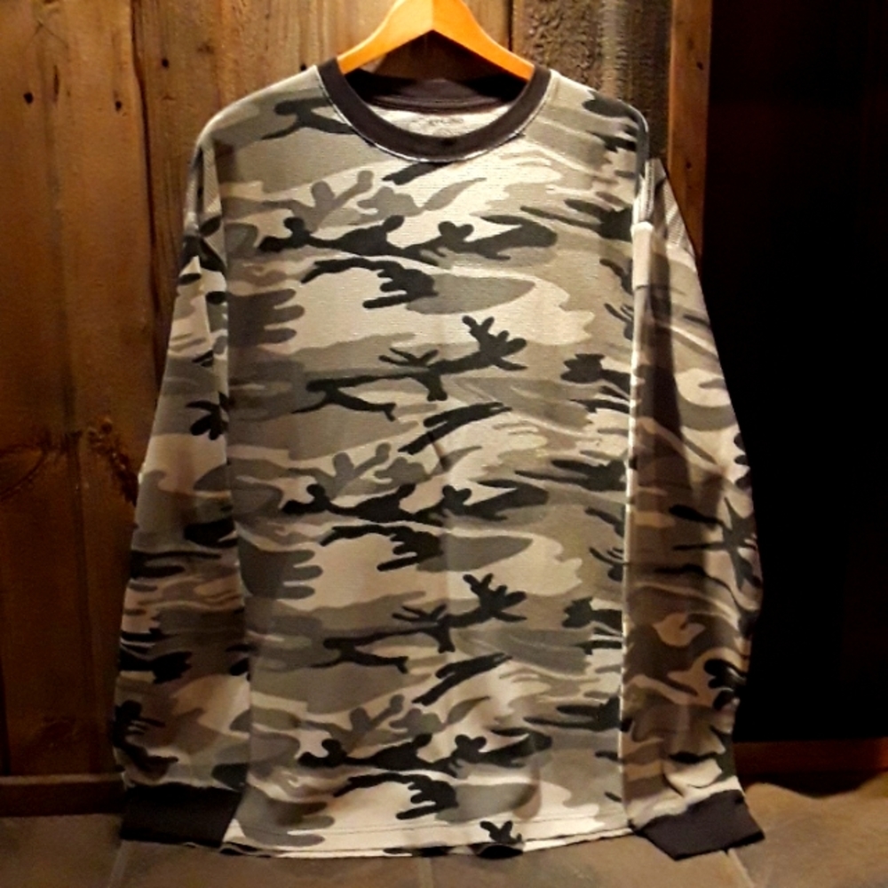 Urban Camo thermal shirt XXL black/white/gray